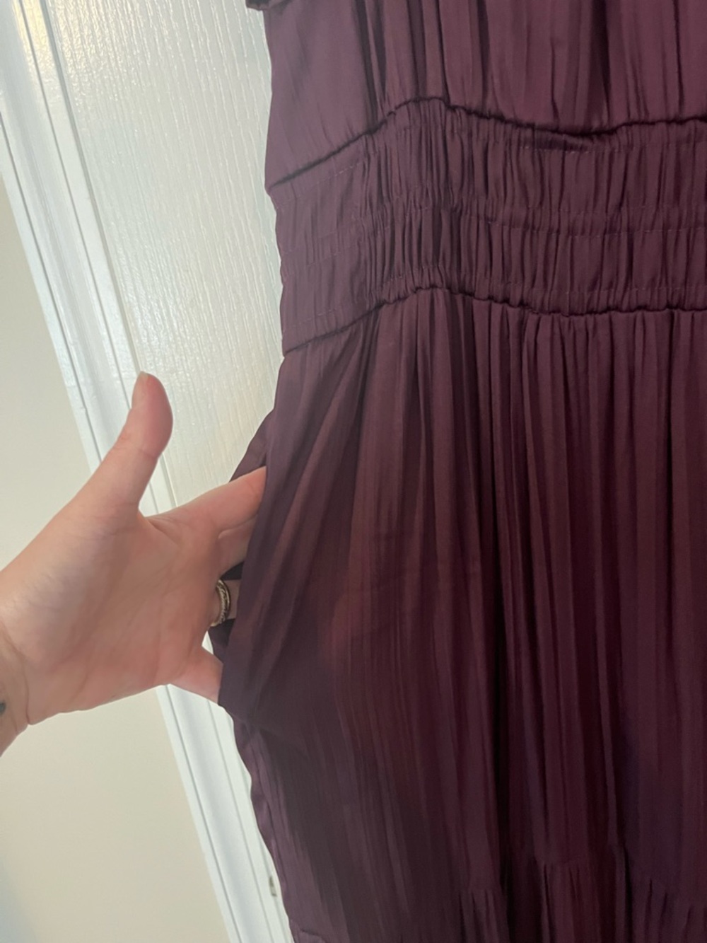 Anthropologie Deep Plum Somerset Maxi Dress - Picture 4 of 5
